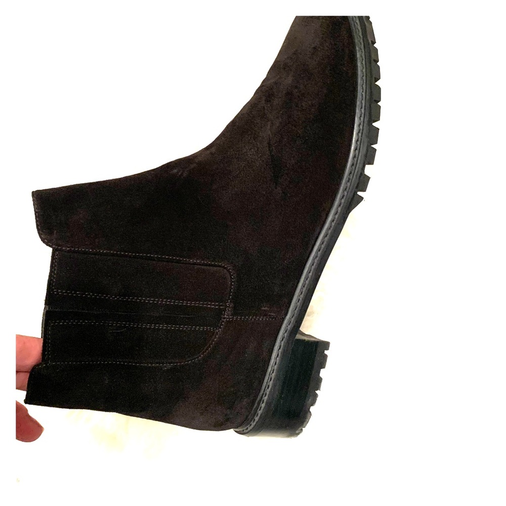 Stuart Weitzman 50/50 black suede booties size 11